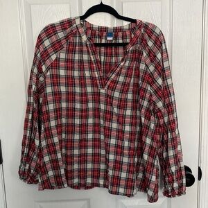 THREE Old Navy Plaid Blouses